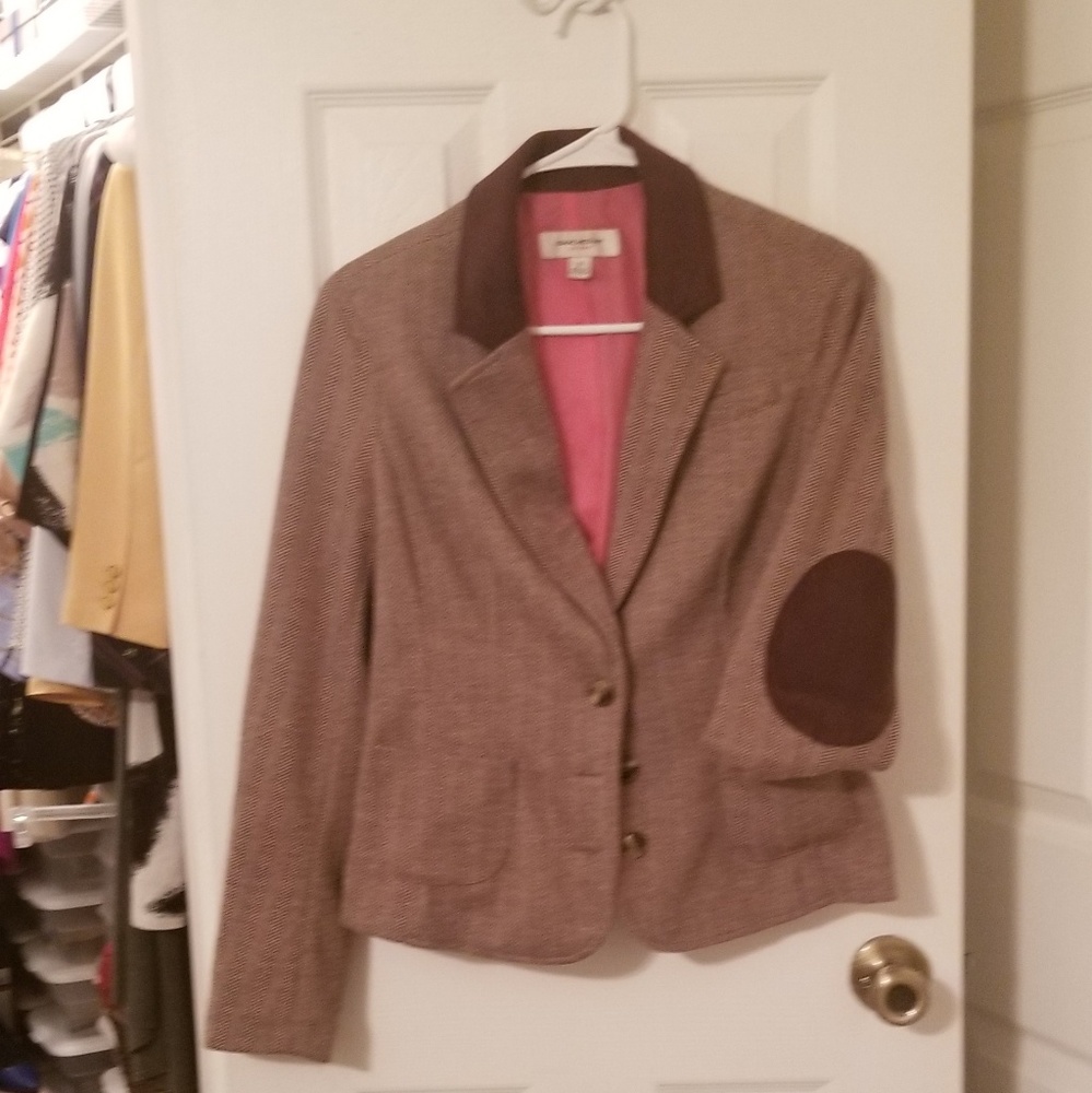 Brown Herringbone Blazer